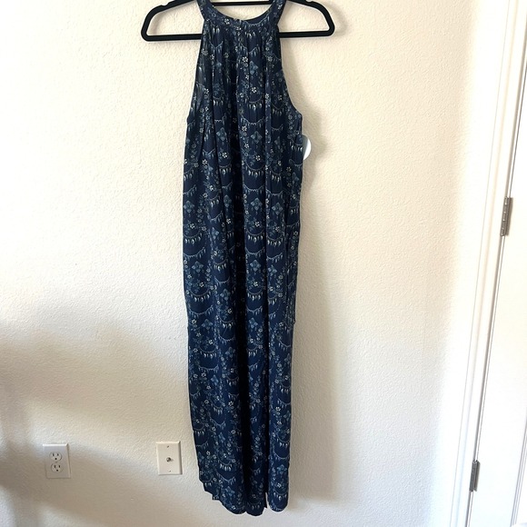 NWT Hill House Sz S Giselle Dress Charm Scallop Floral Maxi Dress Blue Cottage - Picture 4 of 11